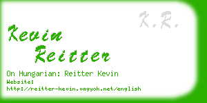kevin reitter business card